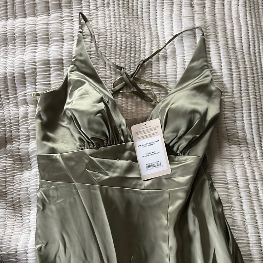 Revelry Green Wedding Dress Satin Elegance
